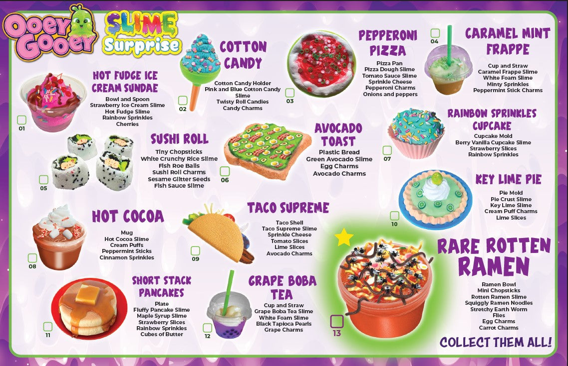 Ooey Gooey Slime Surprise Box, set of 12 bags
