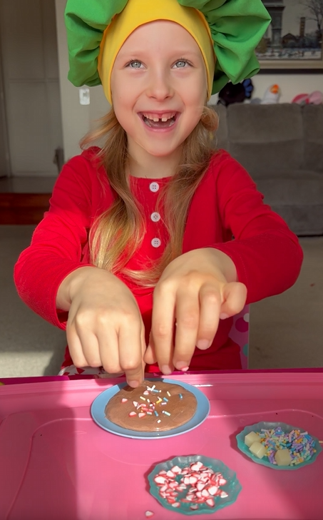 Girl making pancakes